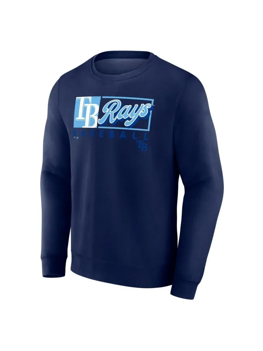 Fanatics Мужская темно-синяя флисовая толстовка Tampa Bay Rays Focus — изображение 3 из 3, темно-синий