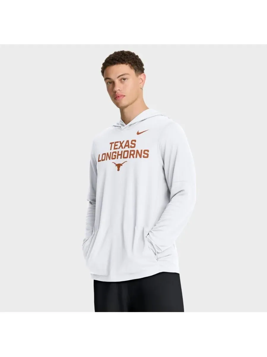 Nike Мужская белая толстовка с длинными рукавами Texas Longhorns 2025 Sideline Performance — изображение 1 из 5, белый