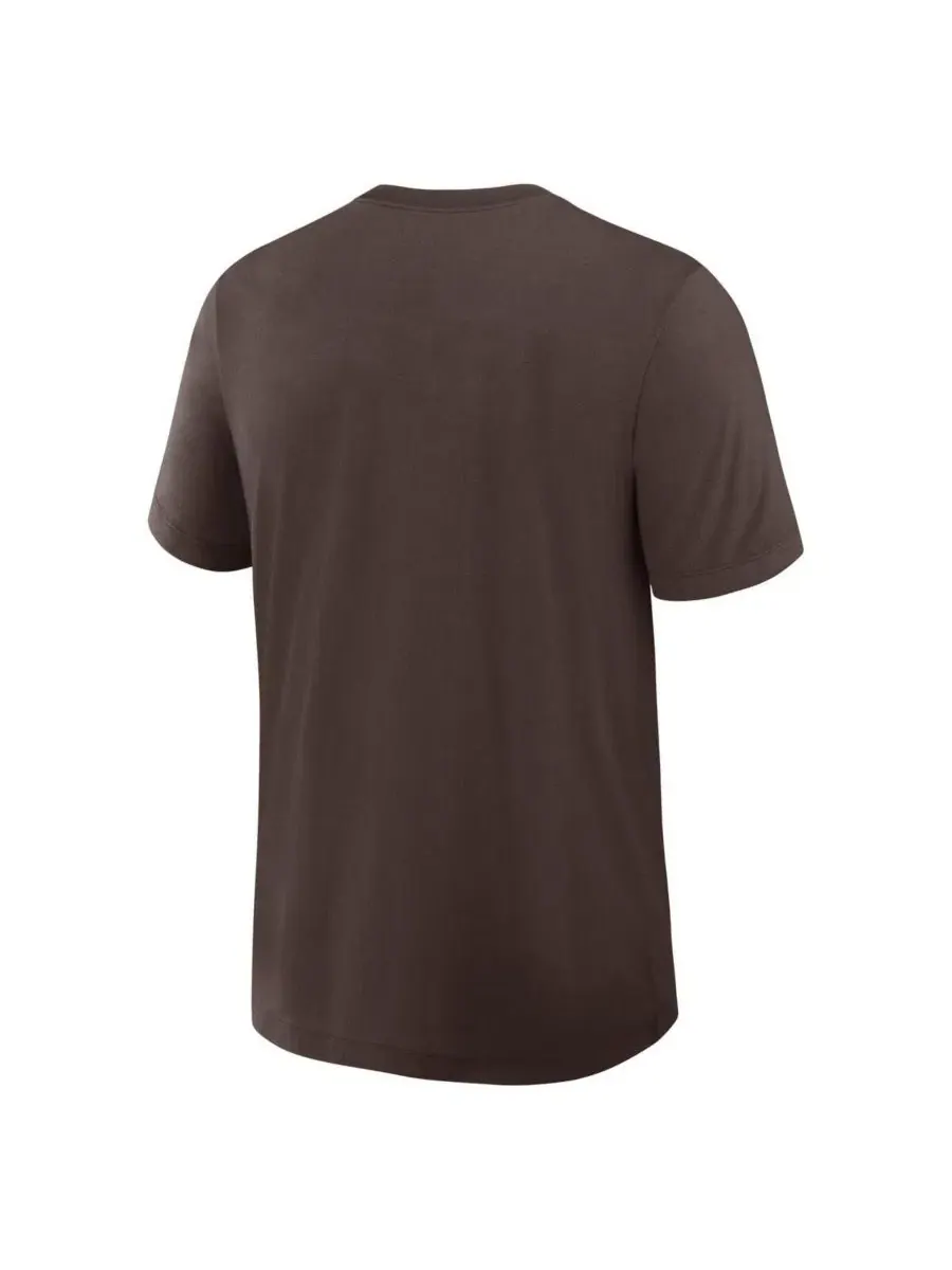 Мужская коричневая футболка San Diego Padres Authentic Collection Early Work Tri-Blend Dri-FIT Nike — изображение 3 из 3