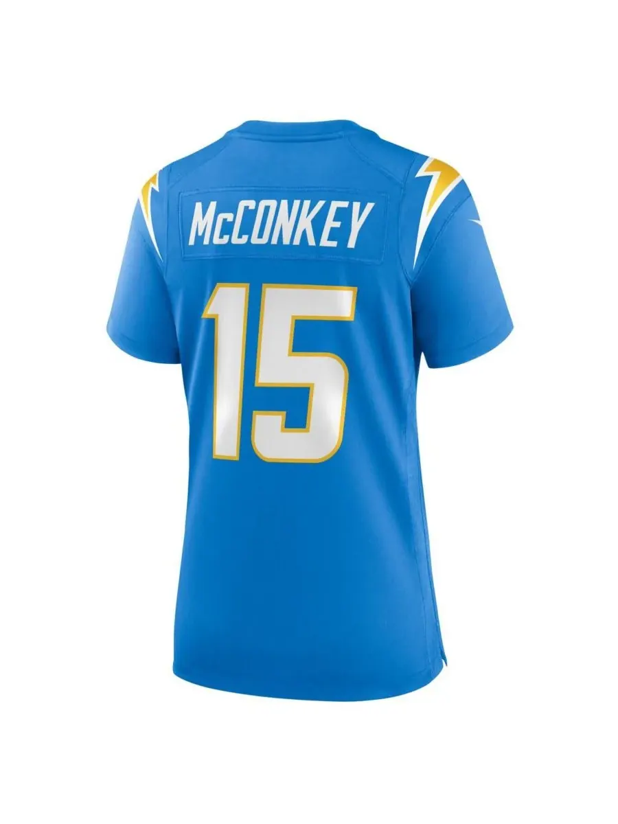 Nike Женская игровая футболка команды Los Angeles Chargers, цвет светло-голубой, с фамилией Лэдд — изображение 2 из 3