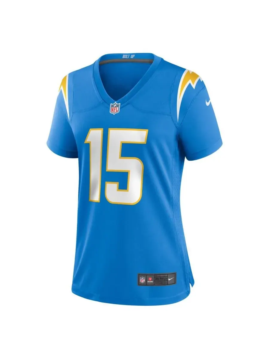 Nike Женская игровая футболка команды Los Angeles Chargers, цвет светло-голубой, с фамилией Лэдд — изображение 3 из 3