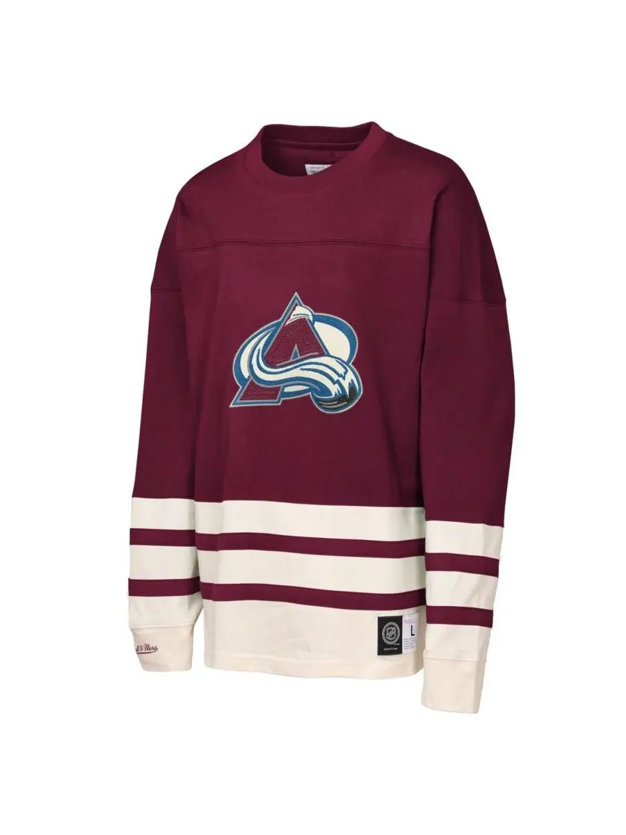 Футболка с длинными рукавами Big Boys and Girls Burgundy Colorado Avalanche Chainstitch Heavyweight — изображение 3 из 3