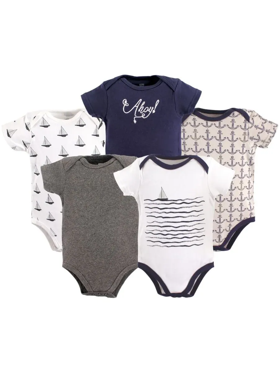 Набор из 5 удобных хлопковых боди Hudson Baby, Sailboat — изображение 1 из 1