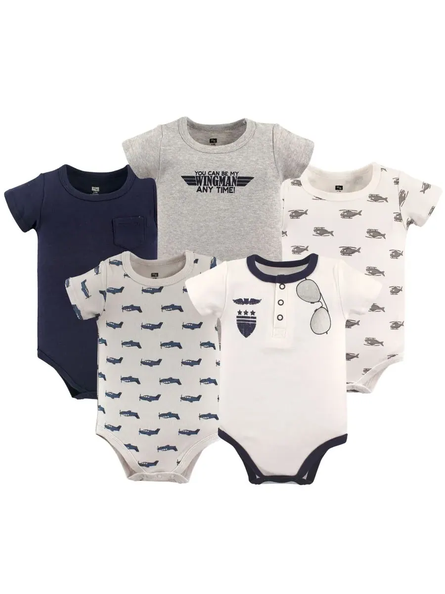 Набор из 5 удобных хлопковых боди Hudson Baby, Wingman