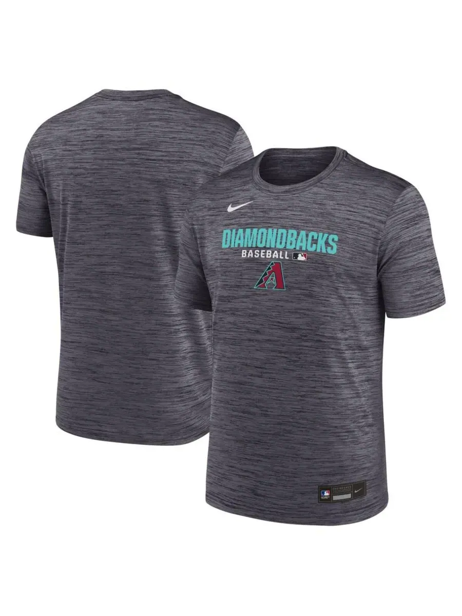 Nike Мужская черная футболка Arizona Diamondbacks из коллекции Authentic Velocity Dri-FIT — изображение 1 из 3, черный