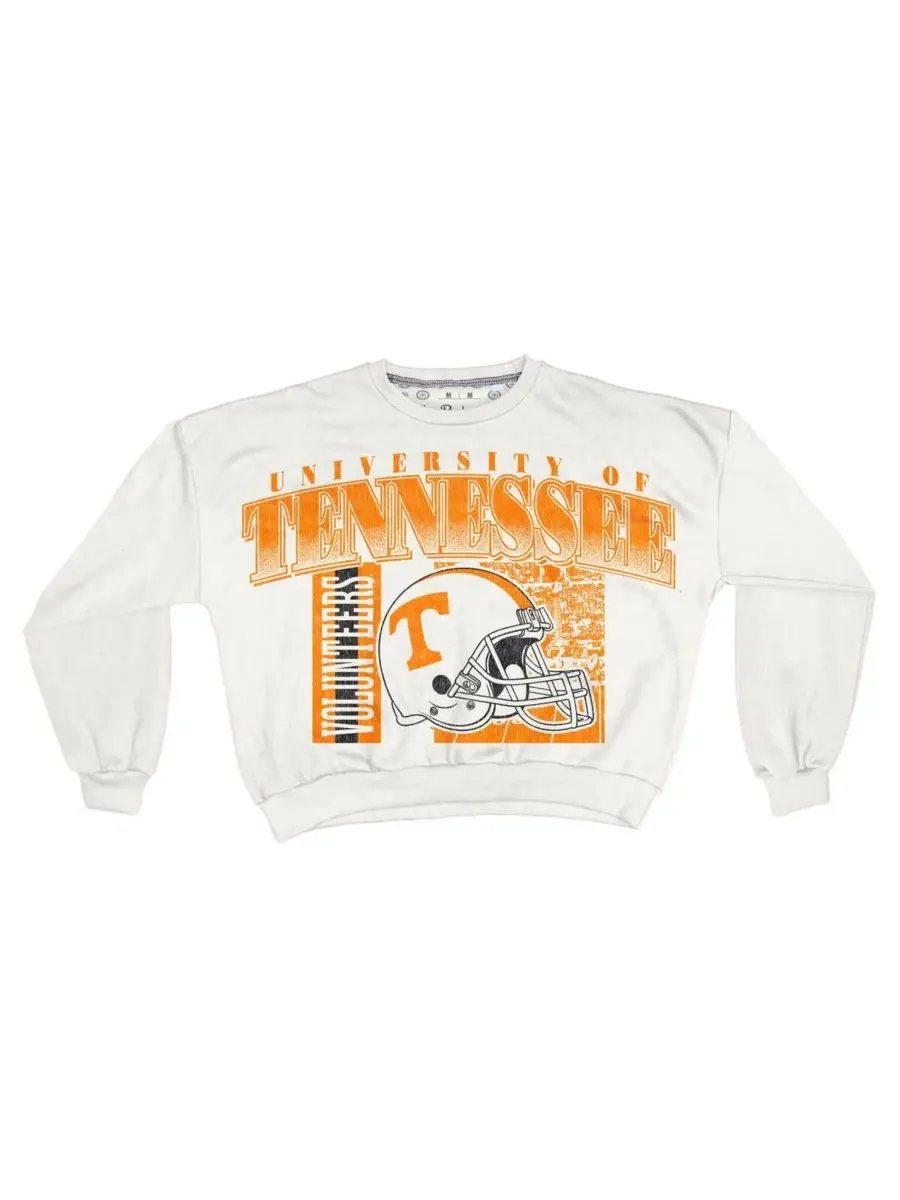 Pressbox Женская белая толстовка Tennessee Volunteers Oversized Janice Retro Waist-Length — изображение 3 из 3, белый