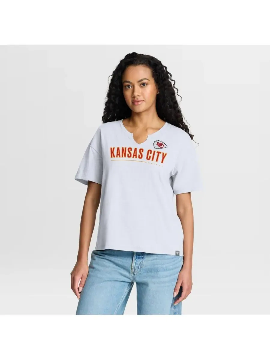 Fanatics Женская белая футболка Kansas City Chiefs Redzone Slub Boxy — изображение 1 из 5, белый