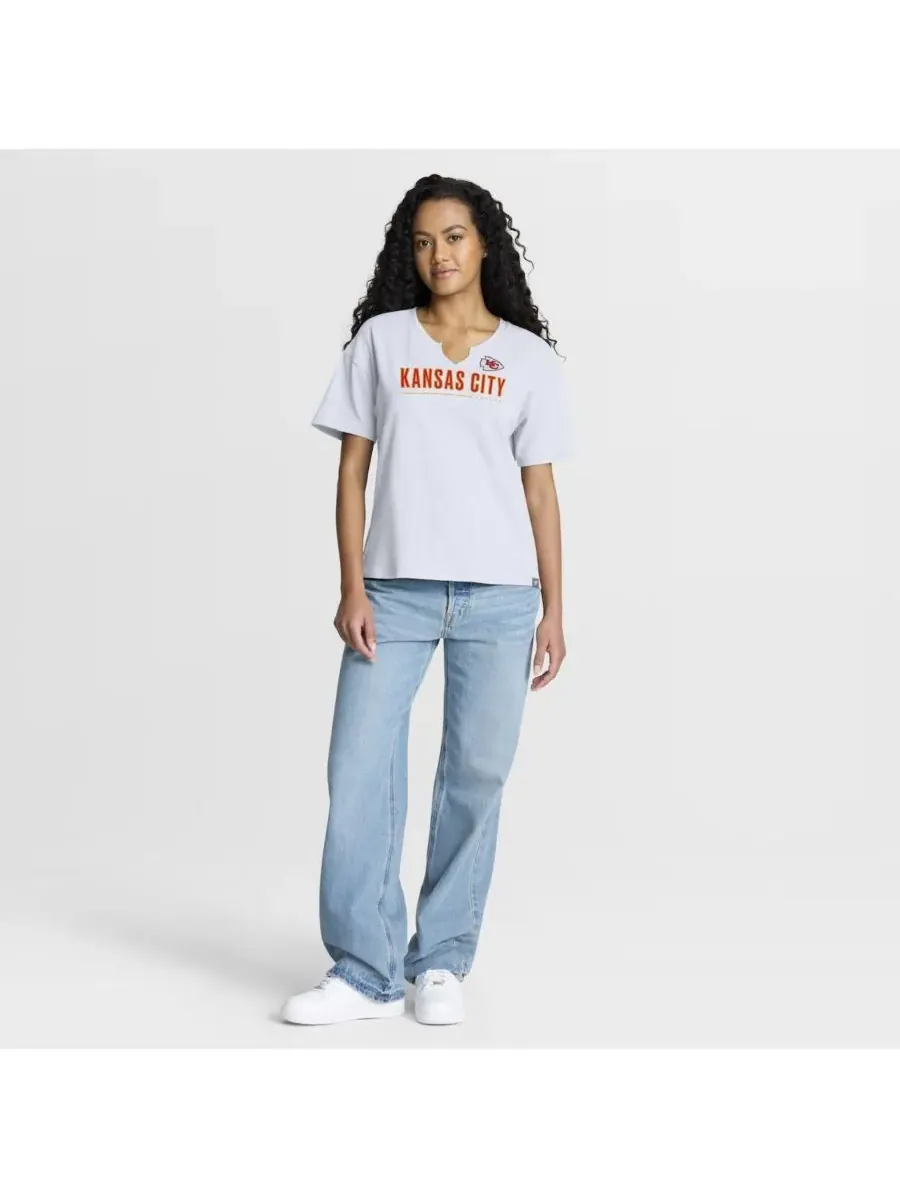 Fanatics Женская белая футболка Kansas City Chiefs Redzone Slub Boxy — изображение 3 из 5, белый