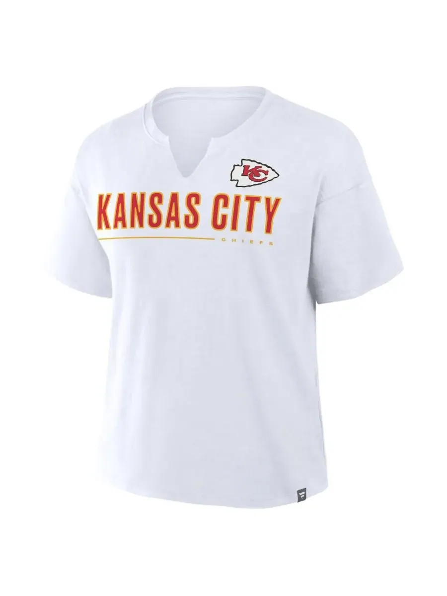 Fanatics Женская белая футболка Kansas City Chiefs Redzone Slub Boxy — изображение 4 из 5, белый