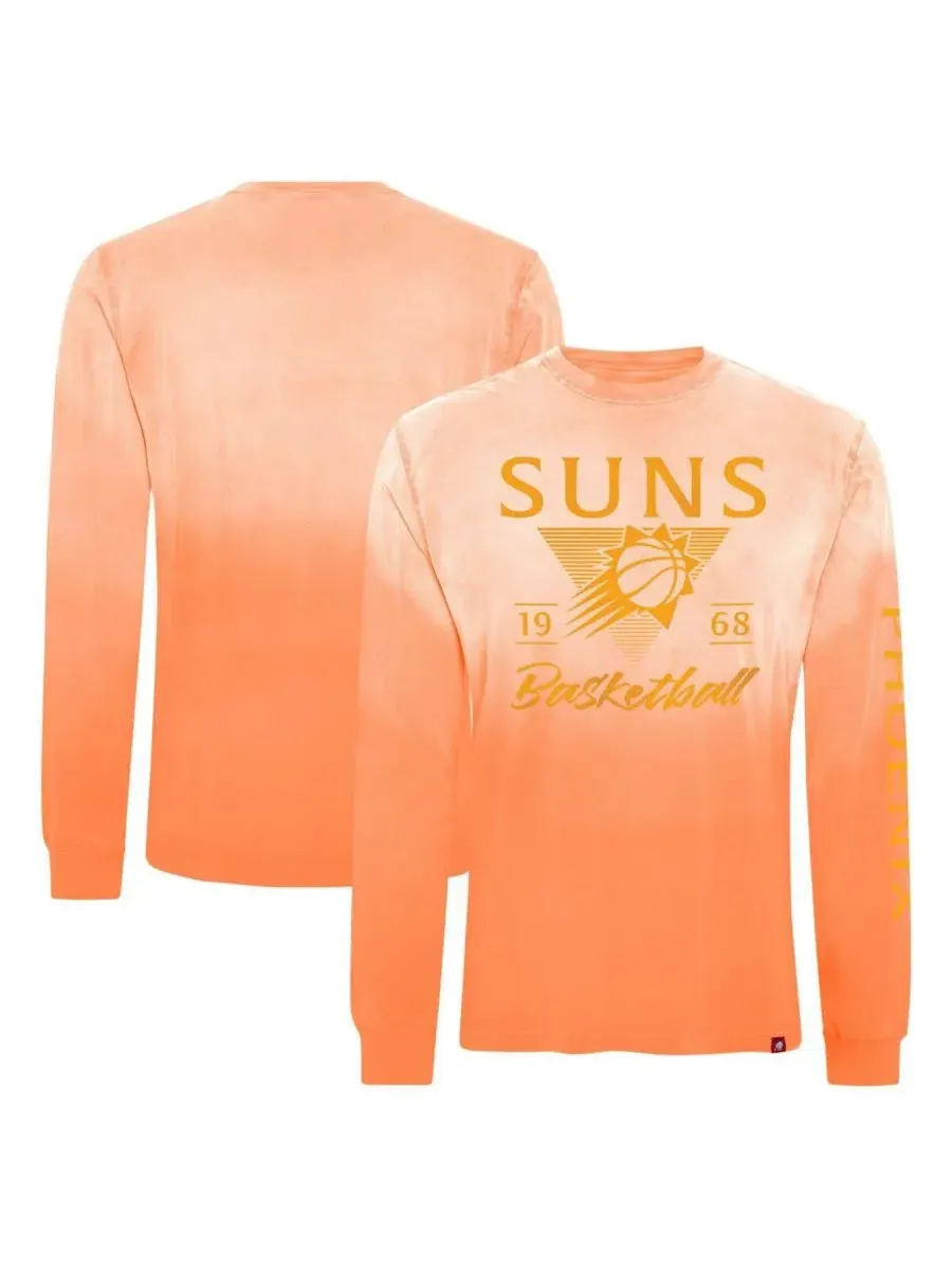 Sportiqe Мужская и женская оранжевая футболка с длинным рукавом Phoenix Suns Mohave Sun-Dipped — оранжевый