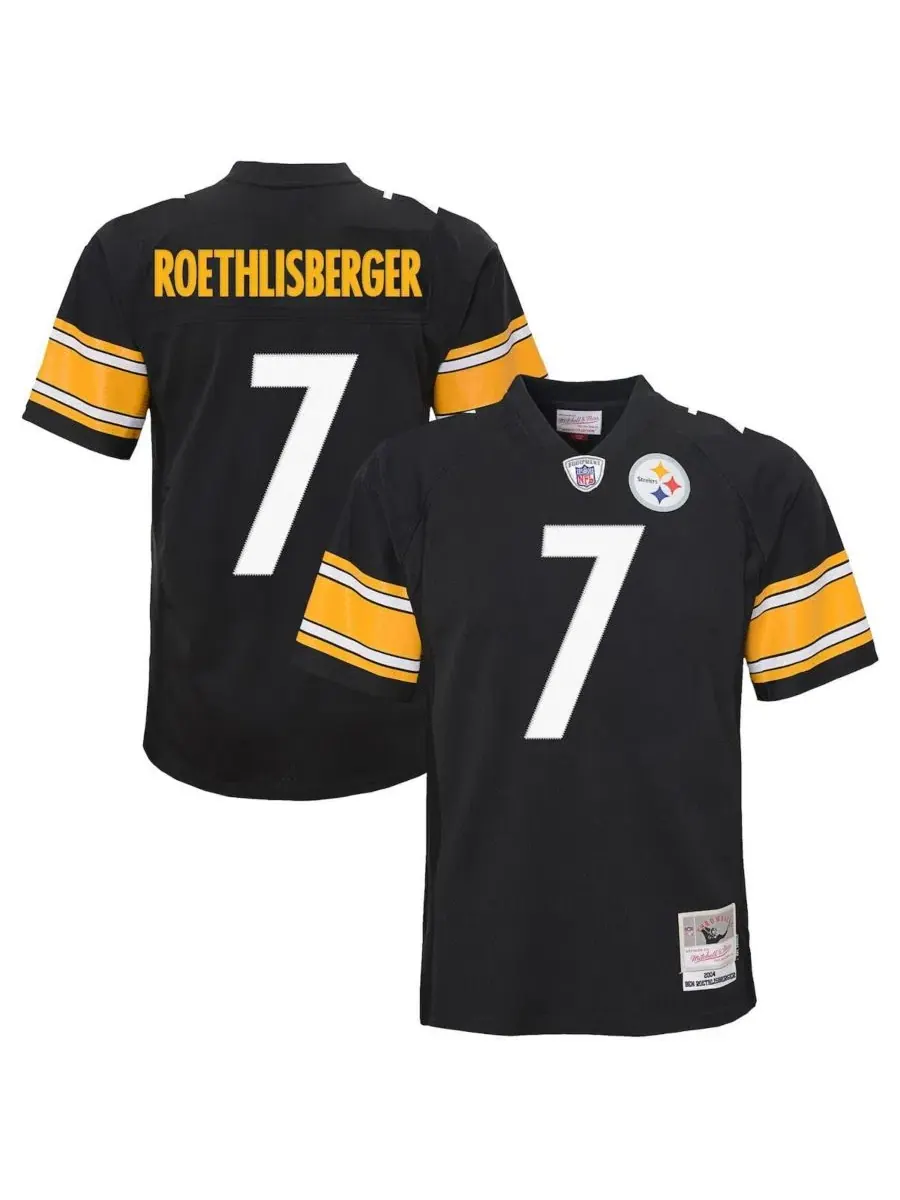 Детская футболка-джерси с принтом Legacy Ben Roethlisberger Mitchell & Ness — изображение 1 из 3, черный