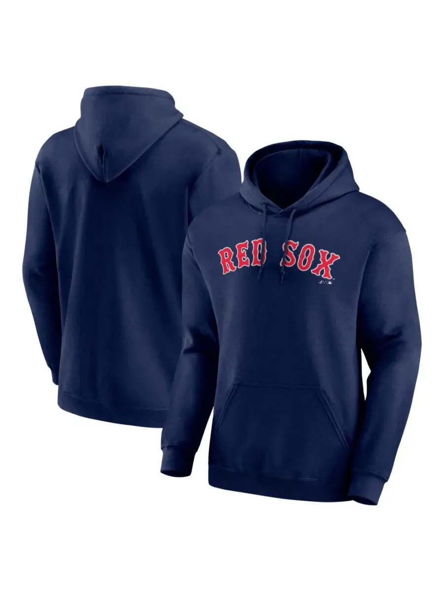 Худи с принтом Wordmark Boston Red Sox Logo Athletic — изображение 1 из 3, темно-синий