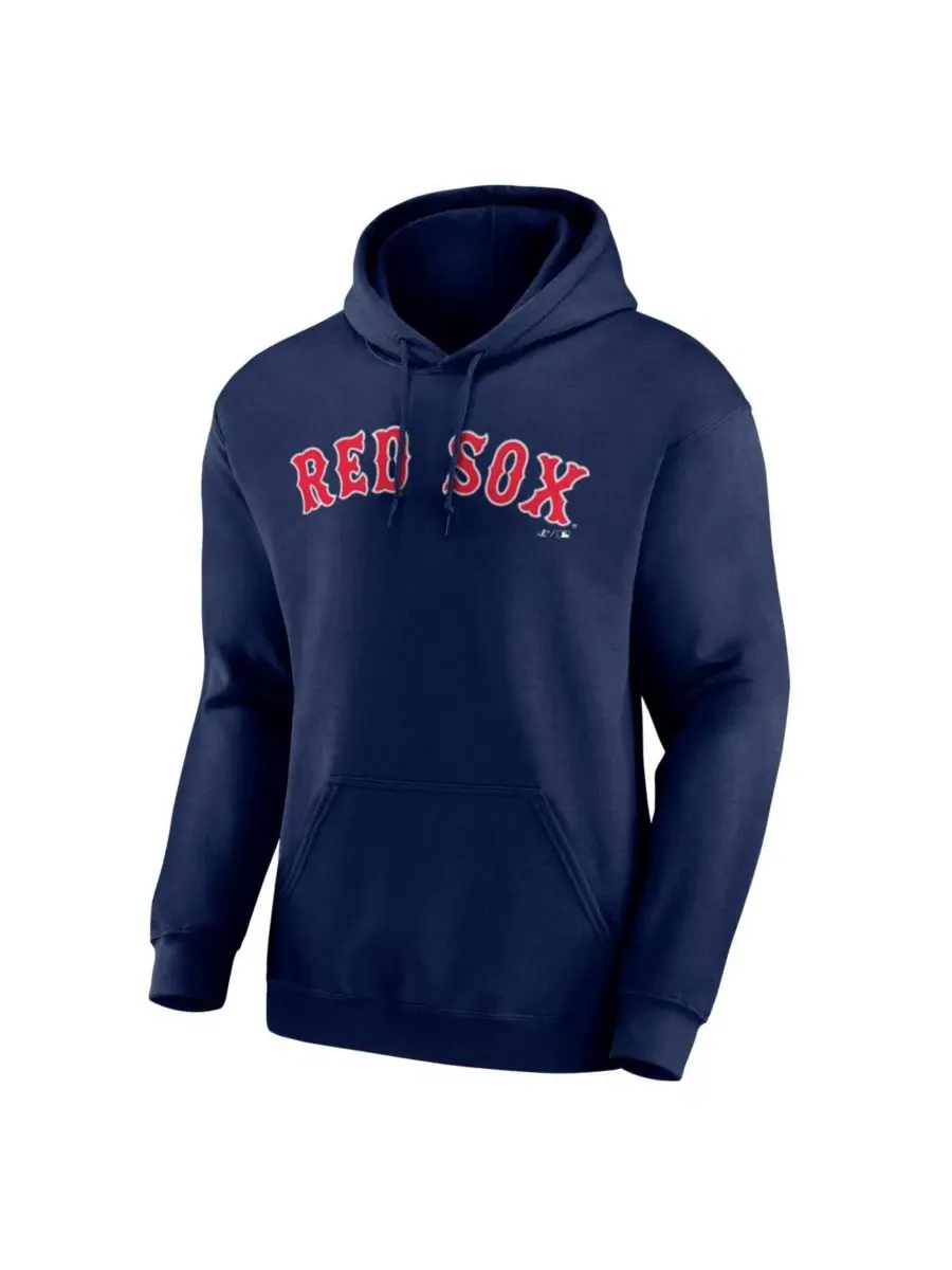 Худи с принтом Wordmark Boston Red Sox Logo Athletic — изображение 2 из 3, темно-синий