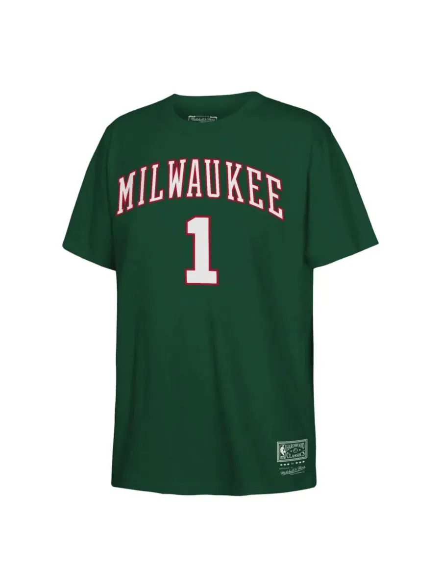 Футболка с длинным рукавом Oscar Robertson Mitchell & Ness — изображение 3 из 3, зеленый