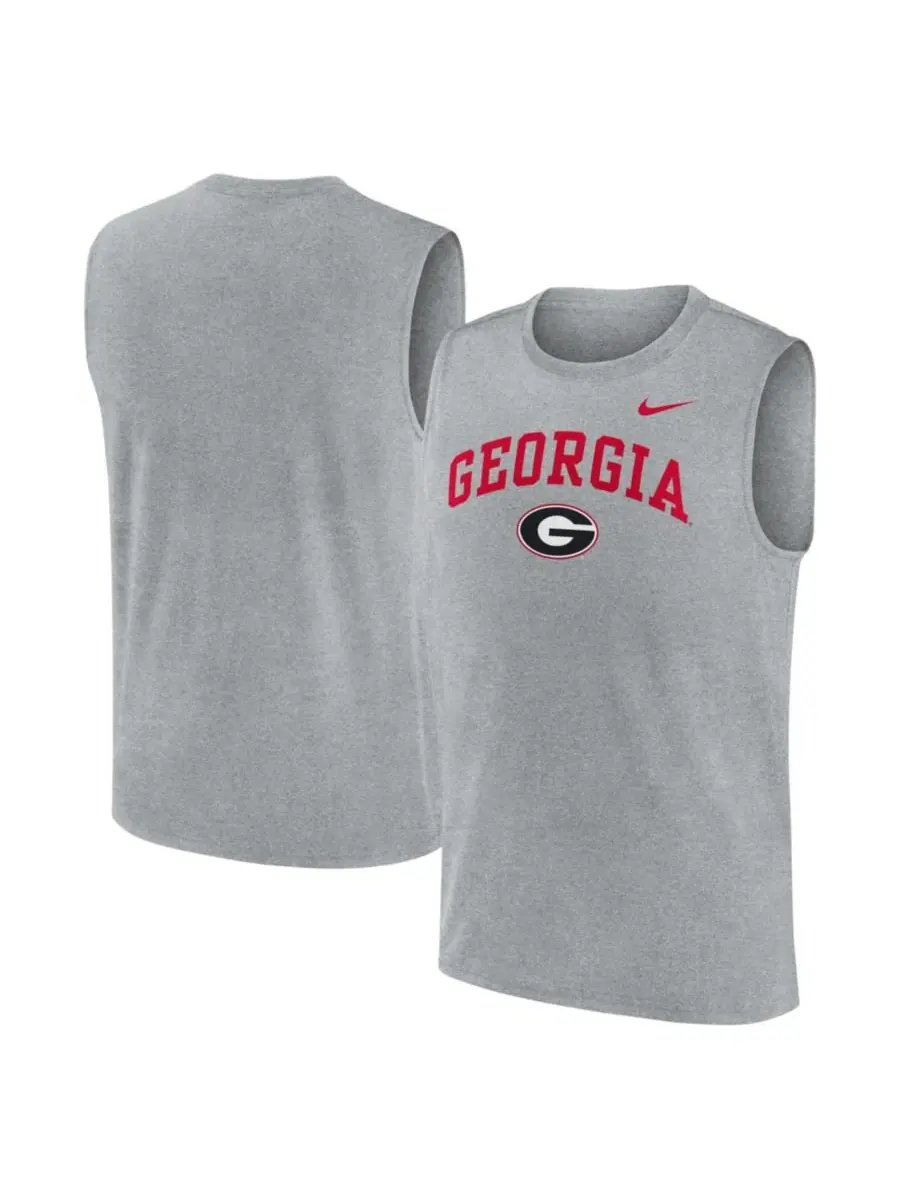 Мужская майка-безрукавка с принтом Georgia Bulldogs Dri-FIT Nike — изображение 1 из 3, серый