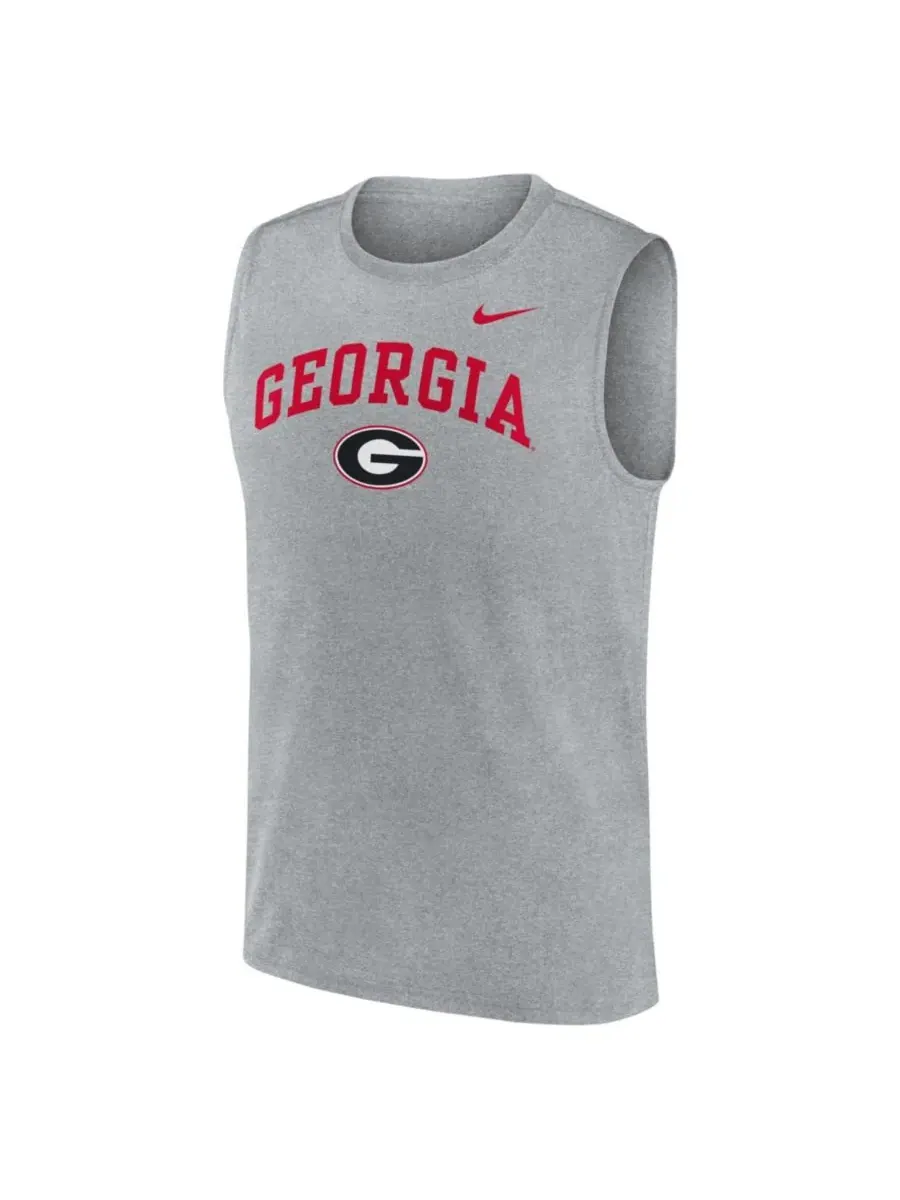 Мужская майка-безрукавка с принтом Georgia Bulldogs Dri-FIT Nike — изображение 2 из 3, серый