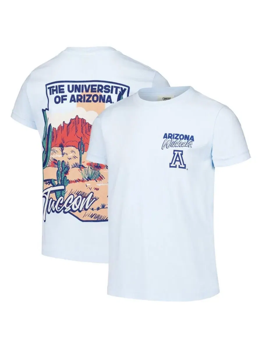 Футболка с коротким рукавом Arizona Wildcats Hyperlocal Comfort Colors Image One — изображение 1 из 3, синий