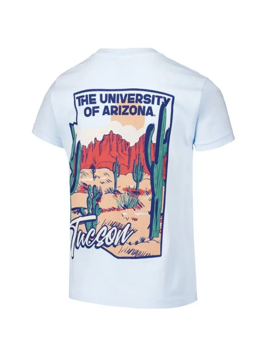 Футболка с коротким рукавом Arizona Wildcats Hyperlocal Comfort Colors Image One — изображение 2 из 3, синий