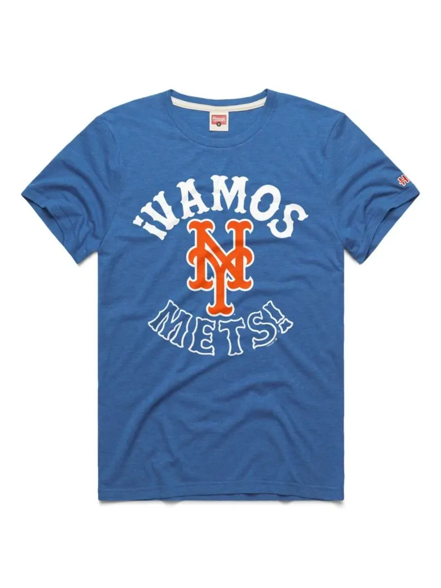 Футболка с коротким рукавом Vamos Tri-Blend New York Mets Homage — изображение 1 из 1, королевский