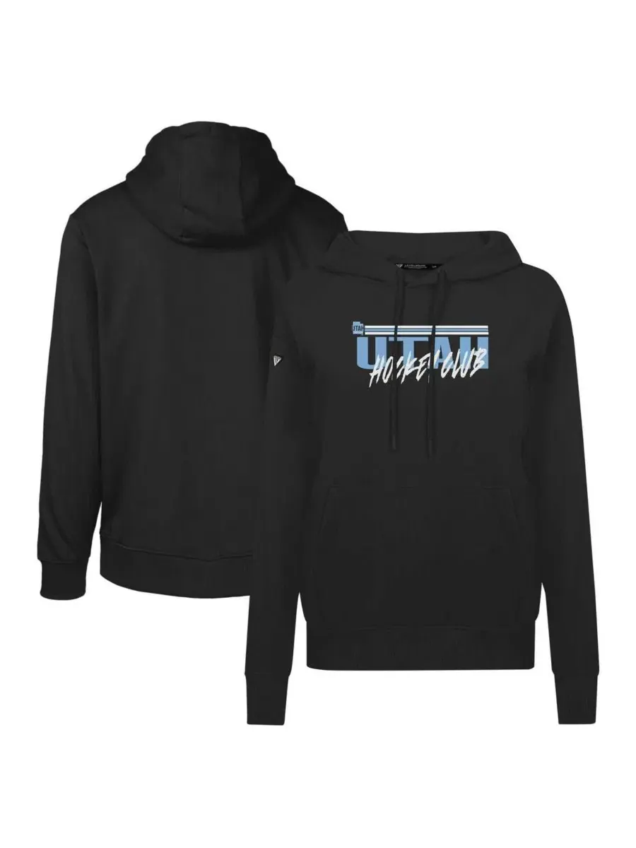Женский худи с капюшоном с принтом NHL Utah Adorn Etched LevelWear — черный
