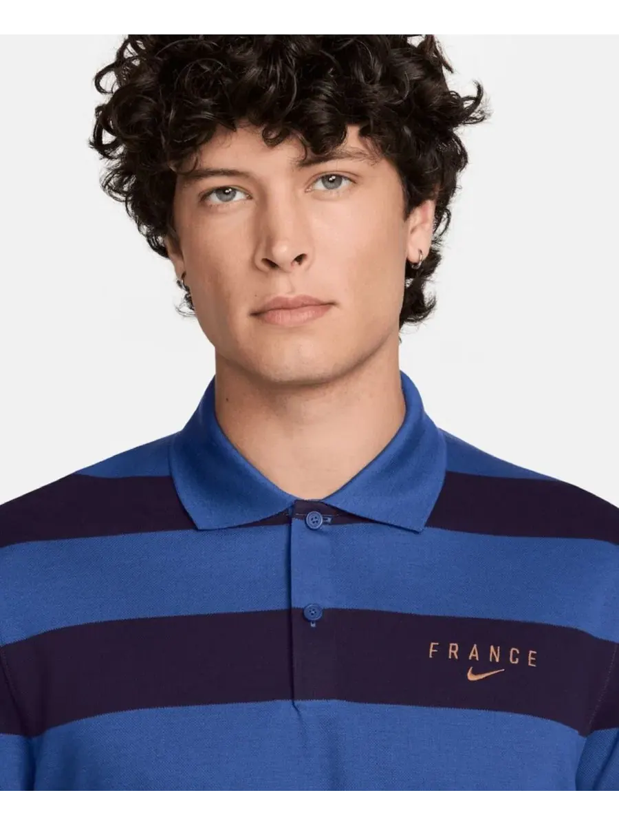 Поло Nike Dri-FIT France National Team с длинным задним швом — изображение 3 из 3, синий