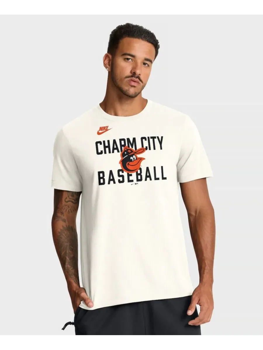 Футболка с коротким рукавом 70-х годов Cream Baltimore Orioles Cooperstown Collection Nike — изображение 1 из 3, бежевый