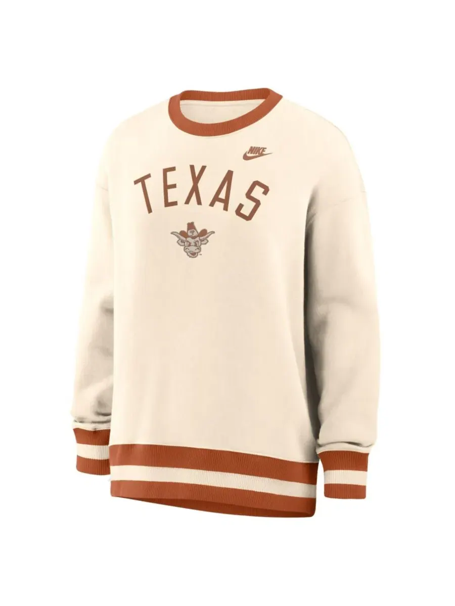 Женский свитшот Nike с вышитым логотипом Texas Longhorns, оверсайз — изображение 2 из 5, прозрачный