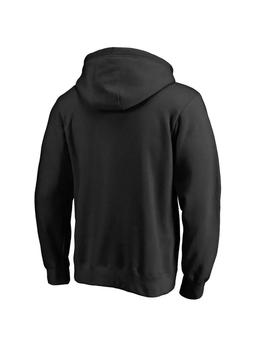 Fanatics Мужская черная толстовка с капюшоном и мраморным логотипом Chicago Bulls — изображение 2 из 2, черный