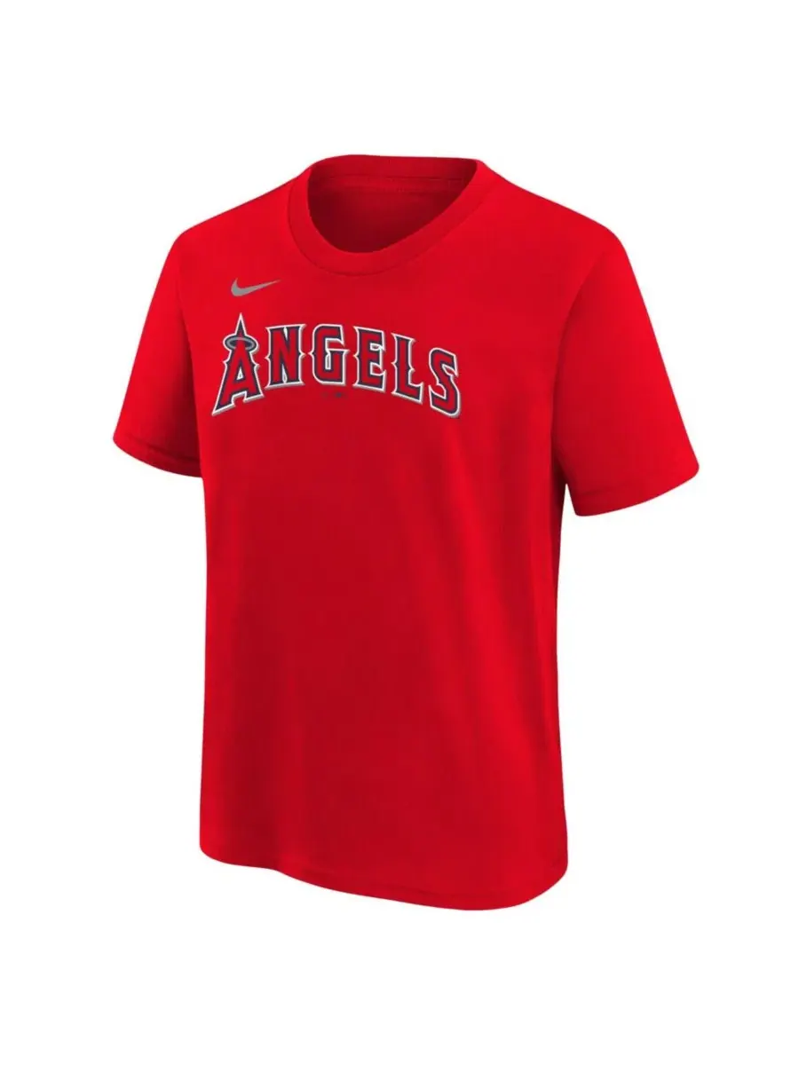 Футболка с принтом Mike Trout Red Los Angeles Angels Nike — изображение 2 из 3, красный