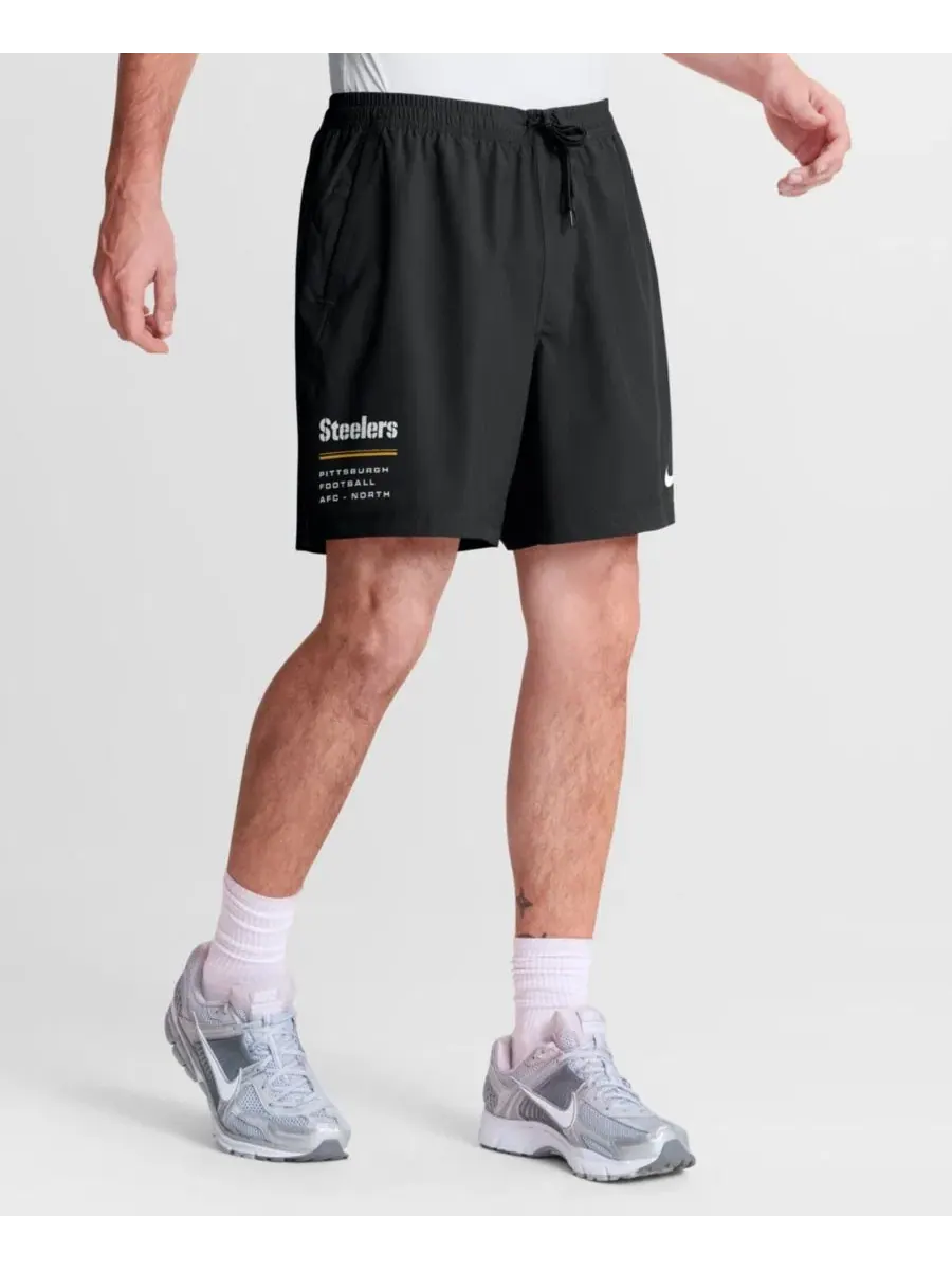 Шорты Nike с технологией Dri-FIT, модель Pittsburgh Steelers Form — изображение 1 из 5, черный