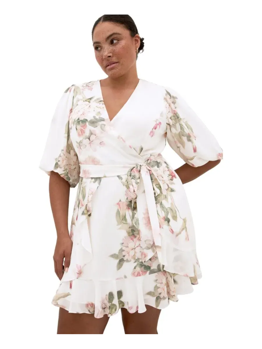 Платье-мини Koko Print City Chic, Delicate Fl — изображение 3 из 5