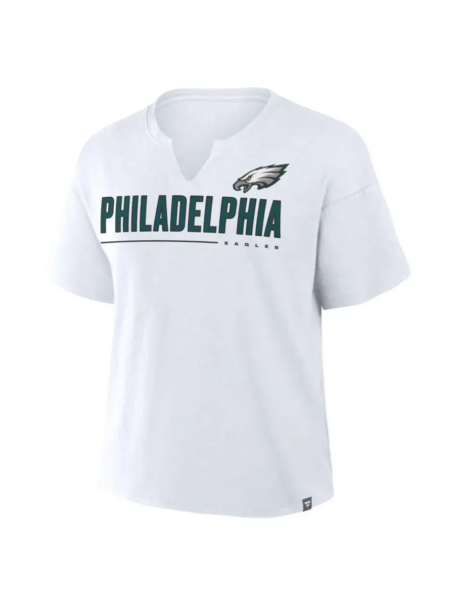 Fanatics Женская белая футболка Philadelphia Eagles Redzone Slub Boxy — изображение 1 из 2, белый