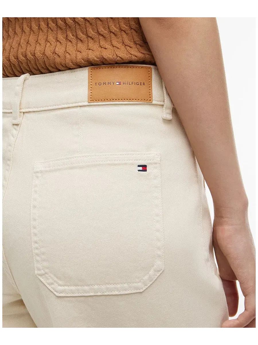 Джинсы с высокой посадкой и широкими штанинами Tommy Hilfiger, Gentle Jade — изображение 8 из 8