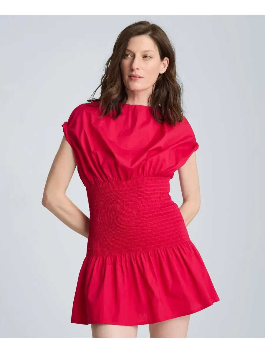 Платье мини с завышенной талией, кап-рукав, лодочка Kenneth Cole, Punch