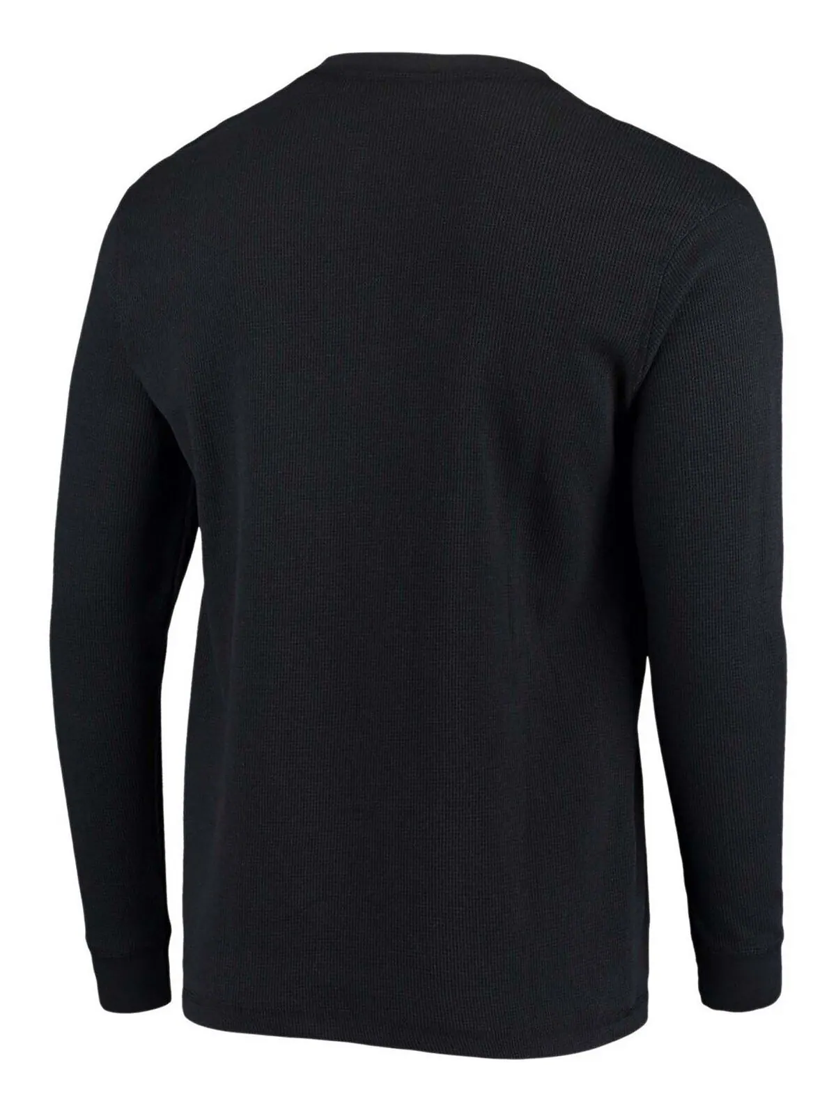 Мужская черная футболка new orleans saints maverick thermal henley с длинным рукавом Dunbrooke — изображение 3 из 4, черный