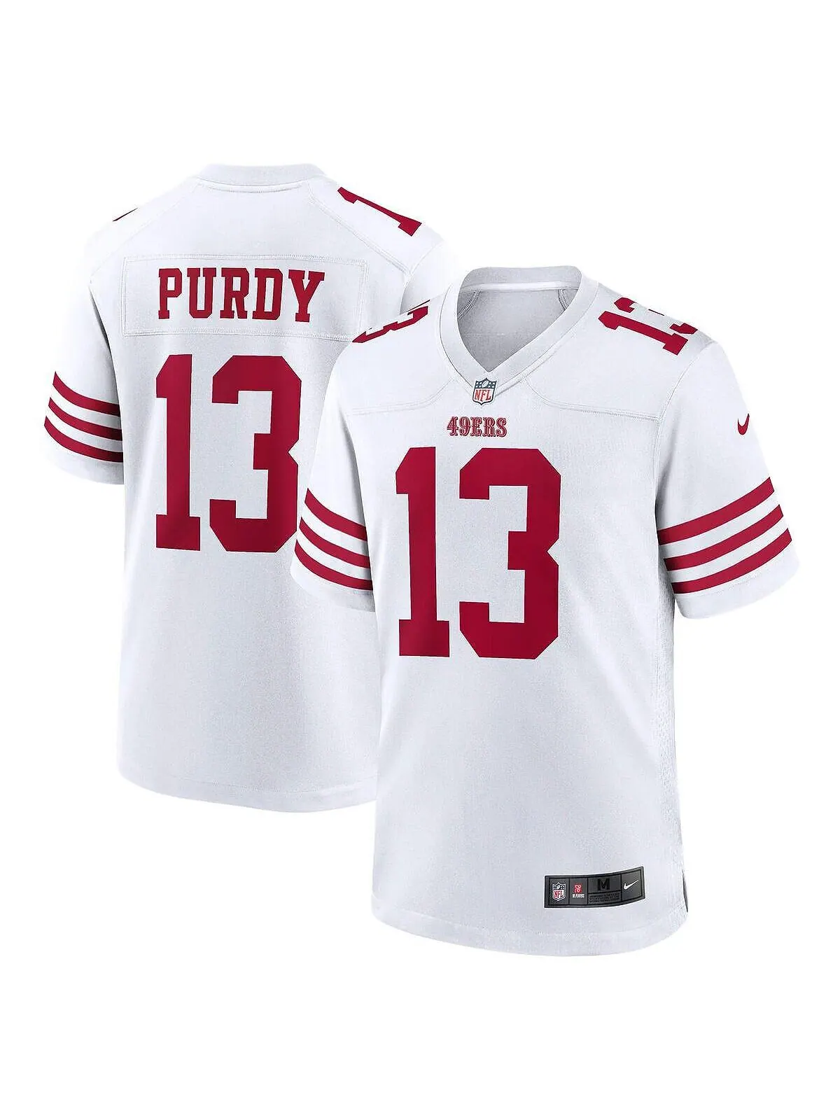 Мужская футболка brock purdy white san francisco 49ers game player Nike — изображение 1 из 3, белый