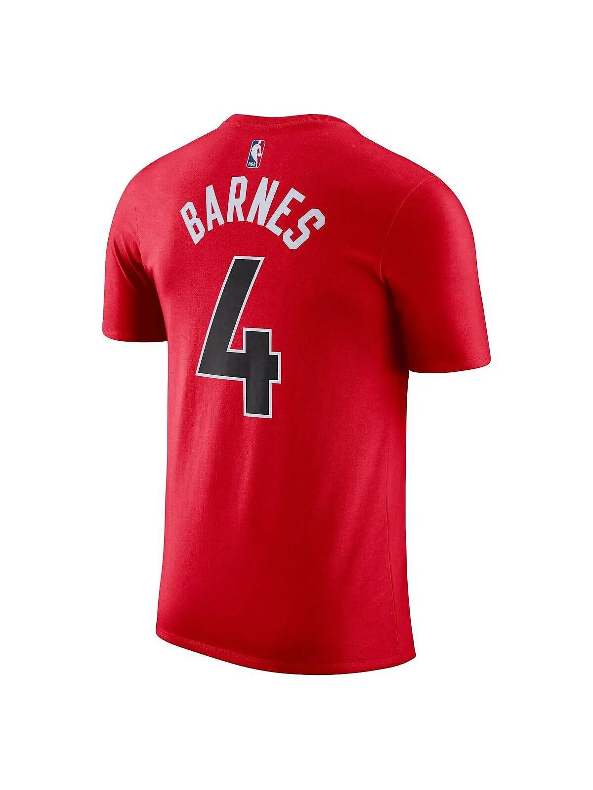Мужская красная футболка Scottie Barnes Toronto Raptors Icon 2022/23 с именем и номером Performance — изображение 2 из 3
