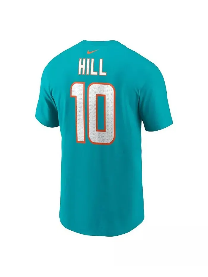 Мужская футболка Tyreek Hill Aqua Miami Dolphins с именем и номером игрока Nike — изображение 3 из 3