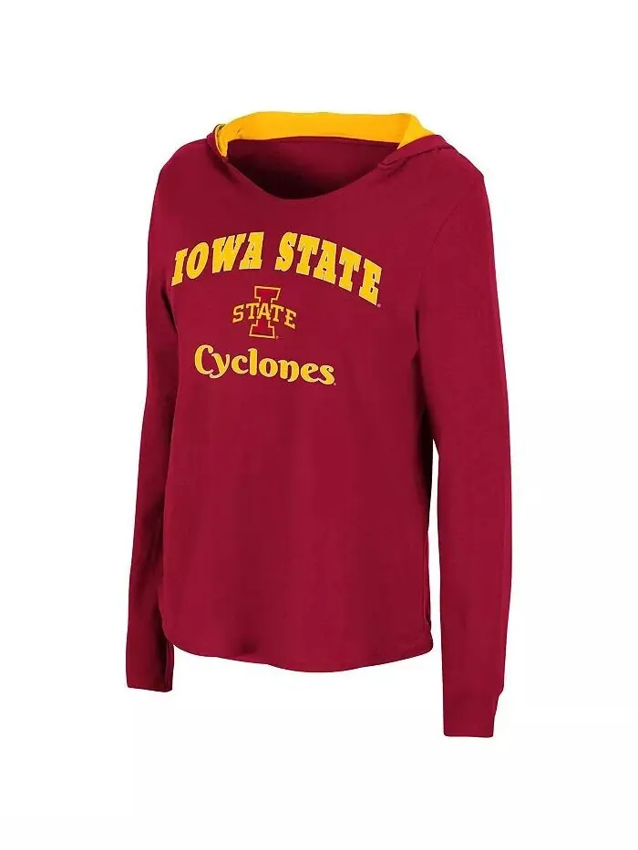 Женская худи Cardinal Iowa State Cyclones Catalina, футболка с длинными рукавами Colosseum — изображение 2 из 2
