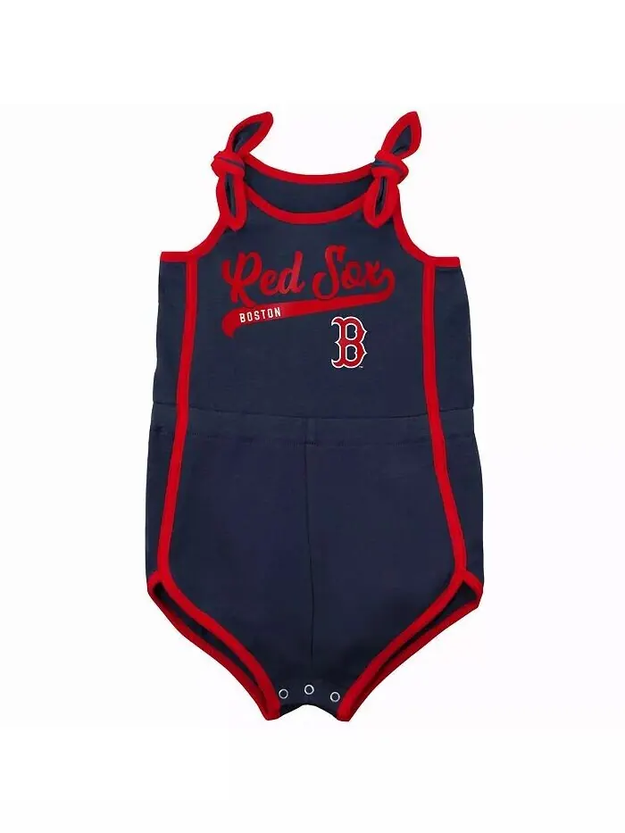 Темно-синее боди Boston Red Sox для девочек-подростков Hit and Run Outerstuff — изображение 2 из 3