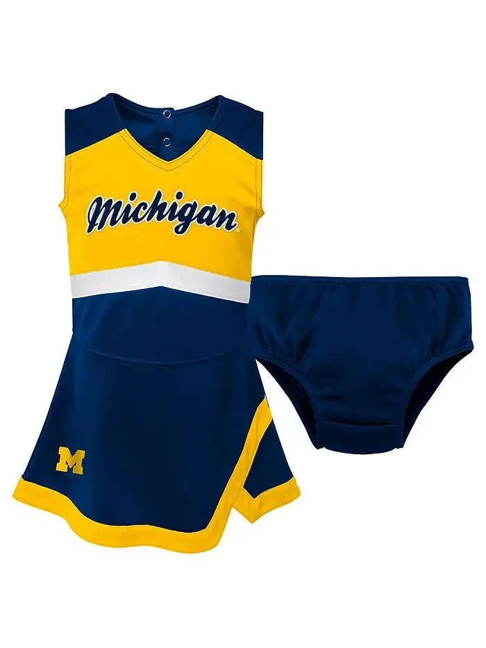 Платье-джемпер Big Girls Navy Michigan Wolverines Cheer Captain Outerstuff — изображение 1 из 4