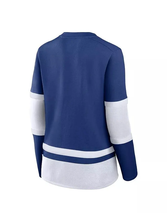 Женская синяя футболка Tampa Bay Lightning Prime Time Lace-Up с длинным рукавом Fanatics — изображение 3 из 3