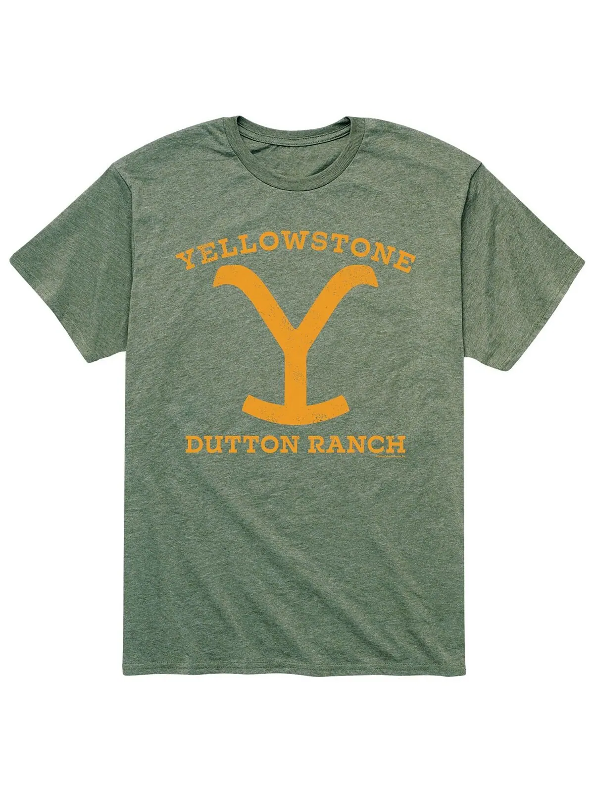 Мужская желтая футболка yellowstone dutton ranch AIRWAVES — изображение 1 из 1, зеленый