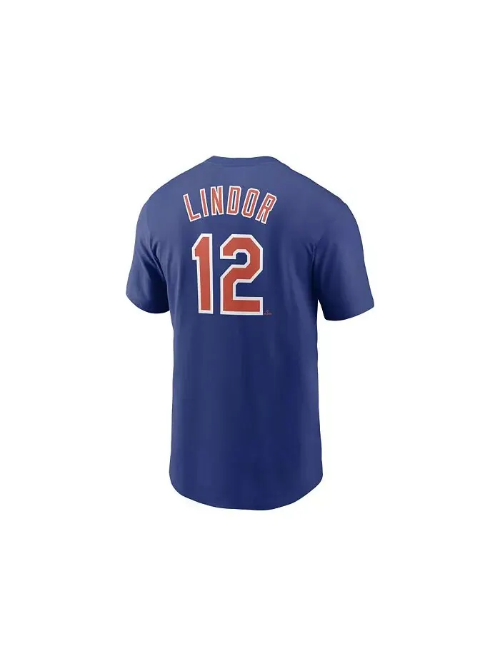 Футболка с именем и номером игрока New York Mets Men's - Франциско Линдор Nike — изображение 1 из 2