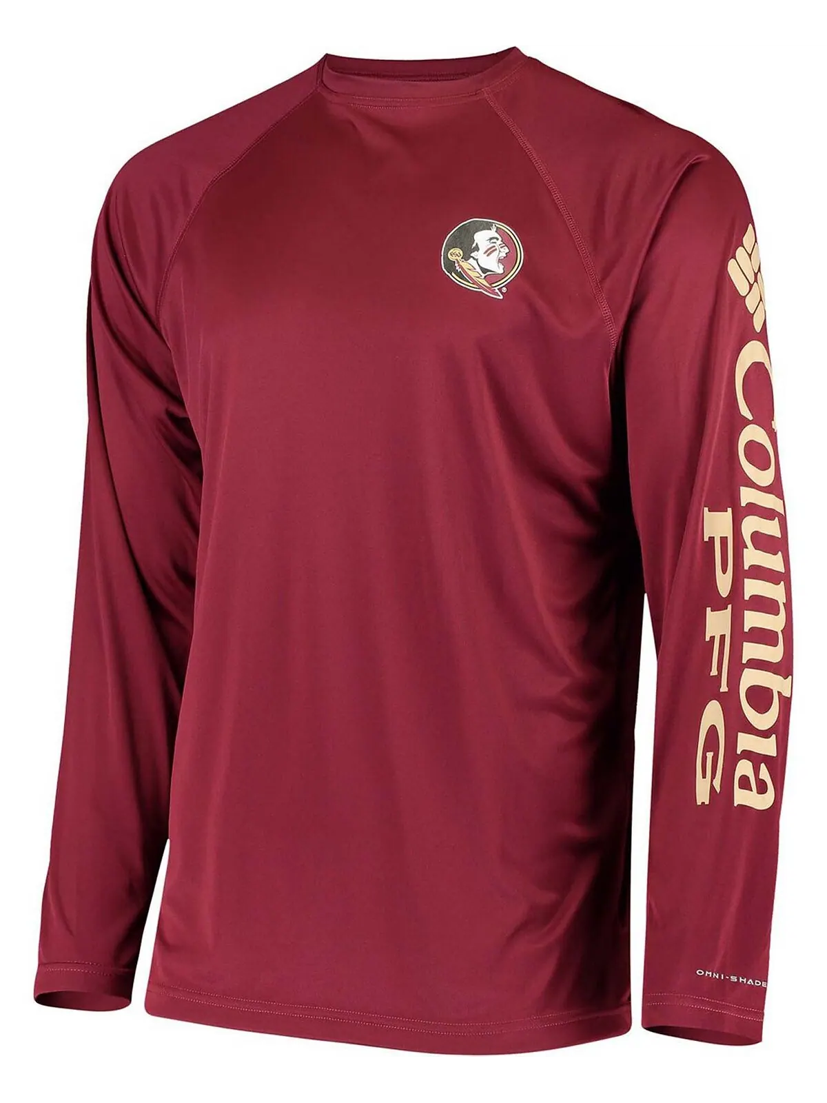 Мужская футболка PFG Garnet Florida State Seminoles Terminal Tackle Omni-Shade с длинным рукавом — изображение 2 из 3, гранат