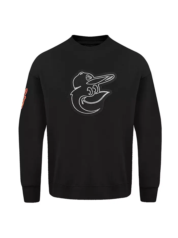 Мужской черный свитшот с заниженным плечом Baltimore Orioles Paint The City Pro Standard — изображение 4 из 5