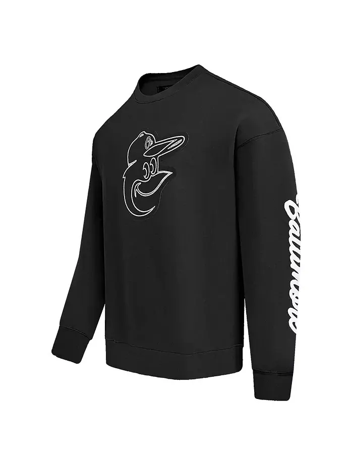 Мужской черный свитшот с заниженным плечом Baltimore Orioles Paint The City Pro Standard — изображение 5 из 5