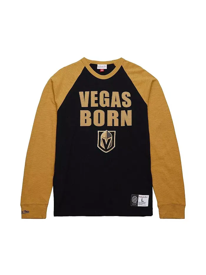 Мужская футболка с длинным рукавом Legendary Slub Raglan Vegas Golden Knights черного/золотого — изображение 1 из 5