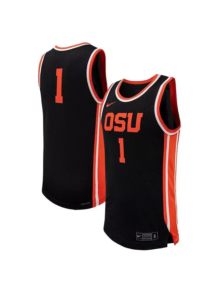 Мужская баскетбольная реплика джерси Oregon State Beavers #1 черная Nike — изображение 1 из 3