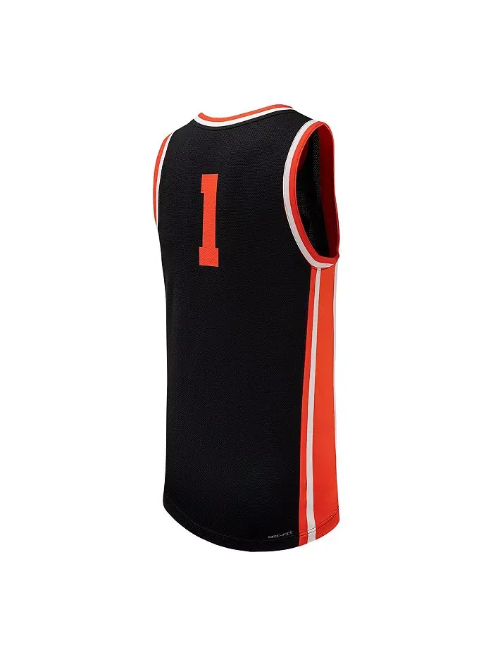 Мужская баскетбольная реплика джерси Oregon State Beavers #1 черная Nike — изображение 3 из 3